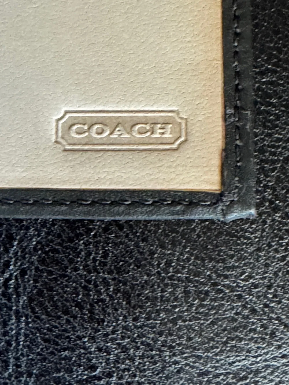COACH Vintage Mini Signature Canvas Checkbook Cover / Wallet Tan Brown